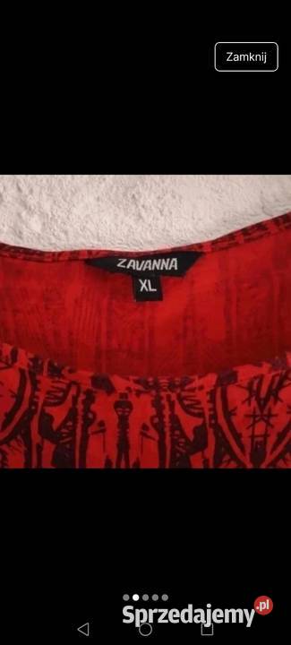 Bluzka czerwona krótki rękaw oversize Basic podkarpackie Krosno