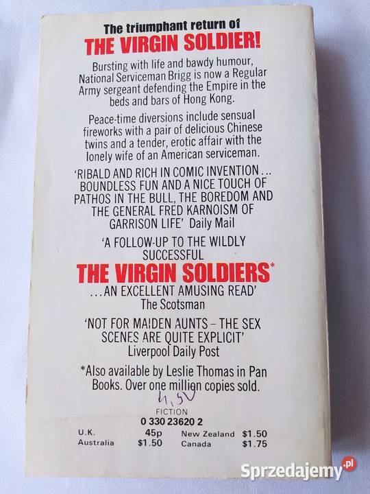 ONWARD VIRGIN SOLDIERS Leslie Thomas Proza i poezja podlaskie Hajnówka sprzedam