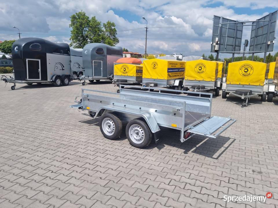 Przyczepa lakka dwuosiowa Niewiadów 250 dł na burtowe mazowieckie