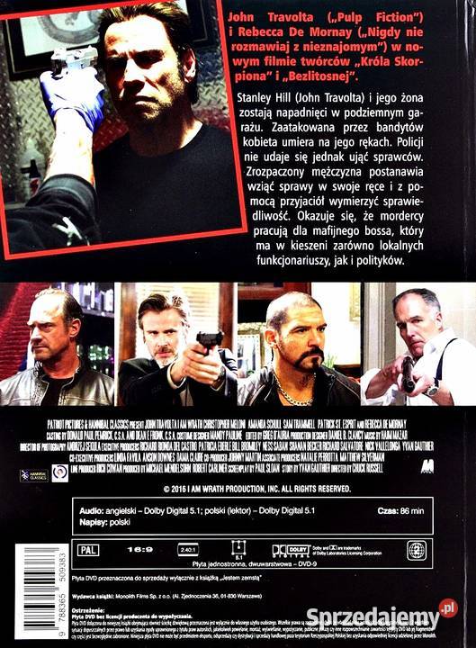 JESTEM ZEMSTĄ JOHN TRAVOLTA DVD KS sprzedam