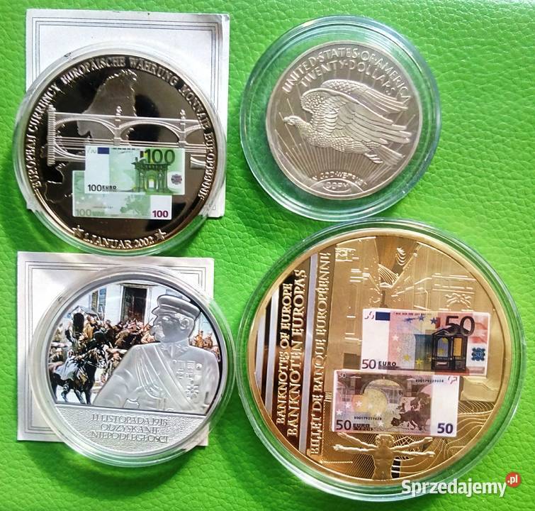 Prezent Święta Złoto Srebro Medal Moneta Banknot Sosnowiec
