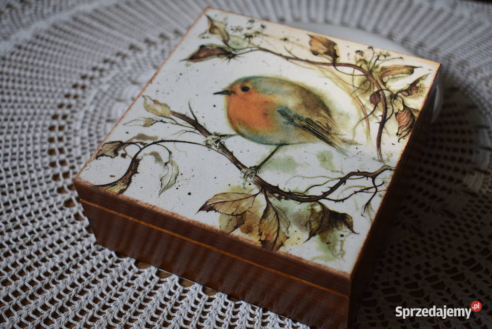 Szkatułka pudełko rękodzieło decoupage sprzedam