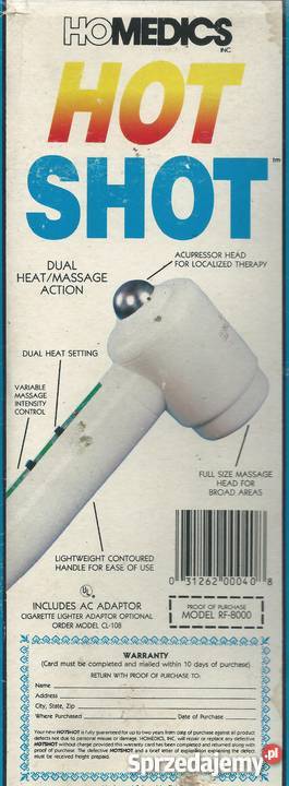 MASAŻER WIBRACYJNY HOMEDICS Model RF 8000 Sprzęt i urządzenia do masażu Skierbieszów