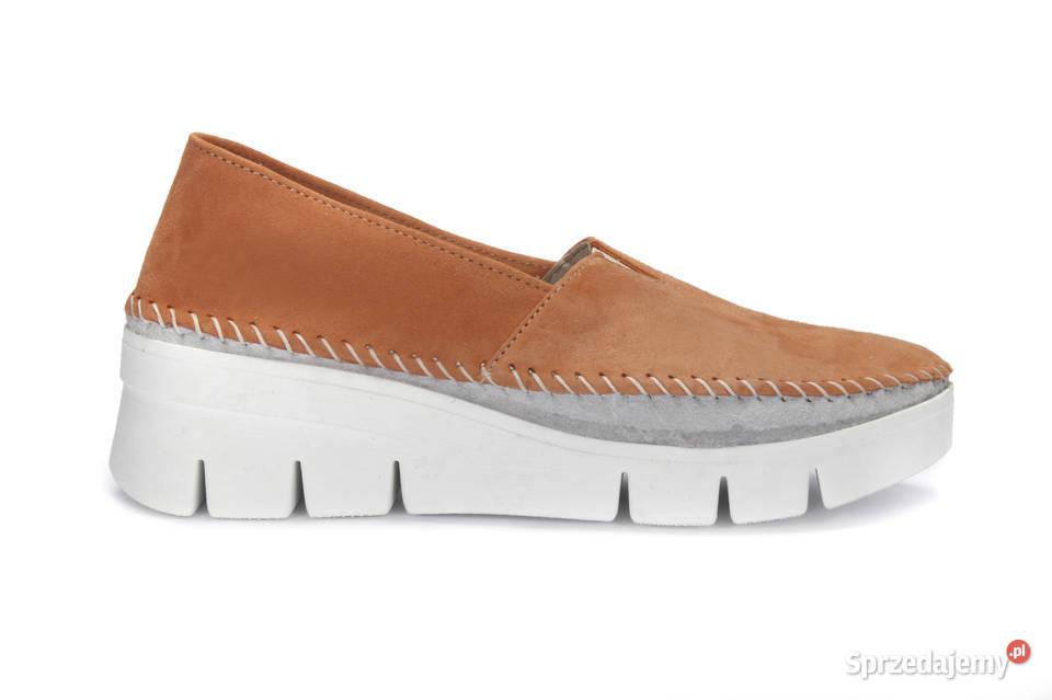 Espadryle ze skóry zamszowej pomarańczowe 36 41 Obuwie Kalwaria Zebrzydowska