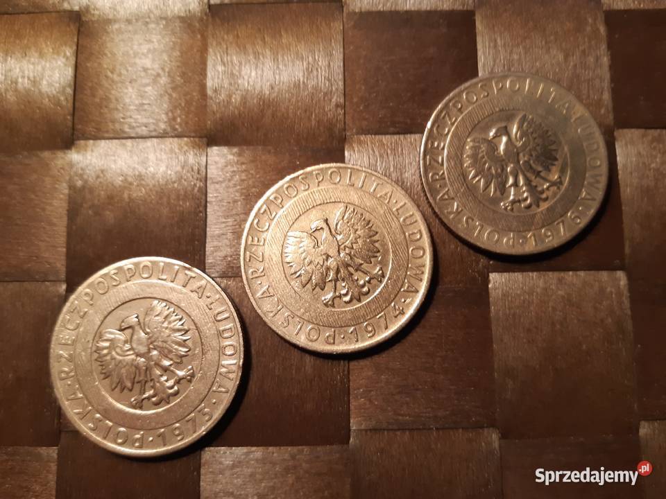 3 Monety PRLu 20 Wieżowiec i kłosy 1973 1974 mazowieckie Pruszków