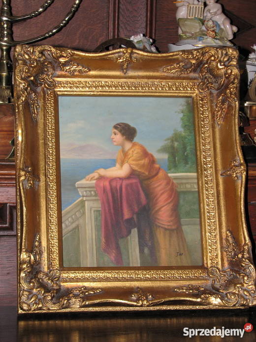 FRANCUSKA ARYSTOKRATKA pałacowy OBRAZ Z RAMĄ małopolskie Kraków sprzedam