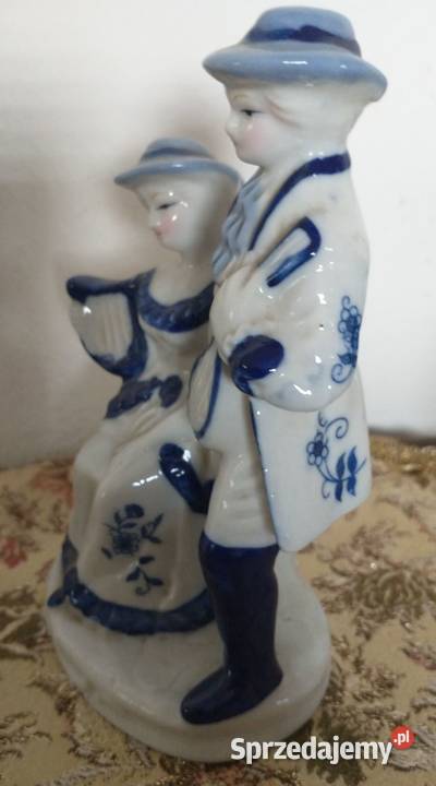 Porcelanowa figurka muzyków w stylu vintage Krotoszyn