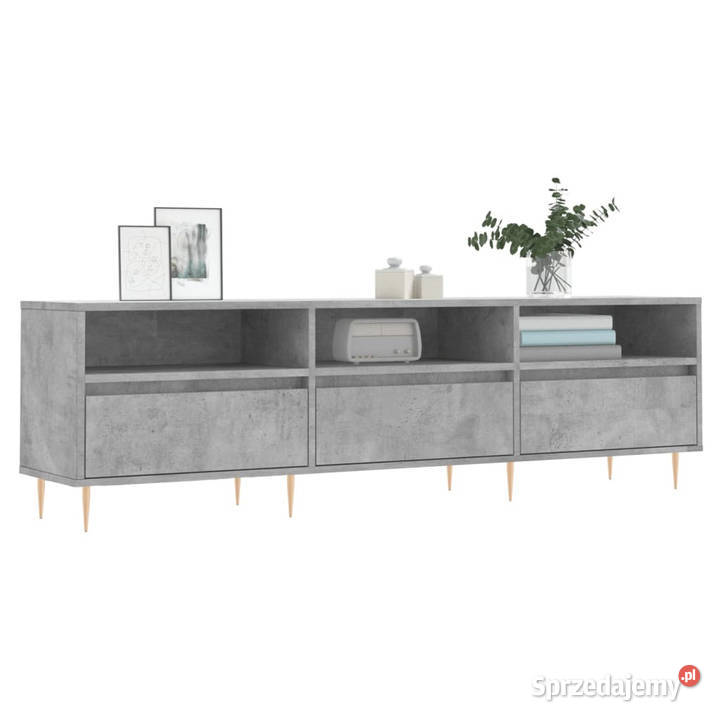 Szafka pod TV szarość betonu 150x30x445 WM831272 Warszawa