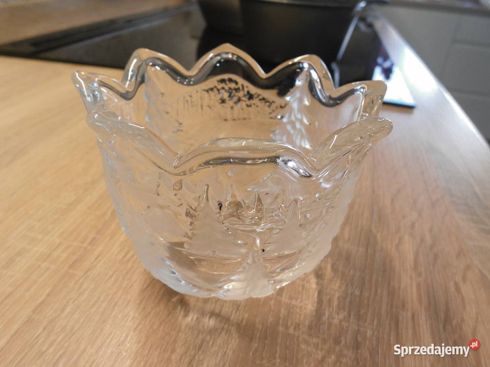 Szklany pojemnik motyw świąteczny Porcelana i szkło wielkopolskie Raszków