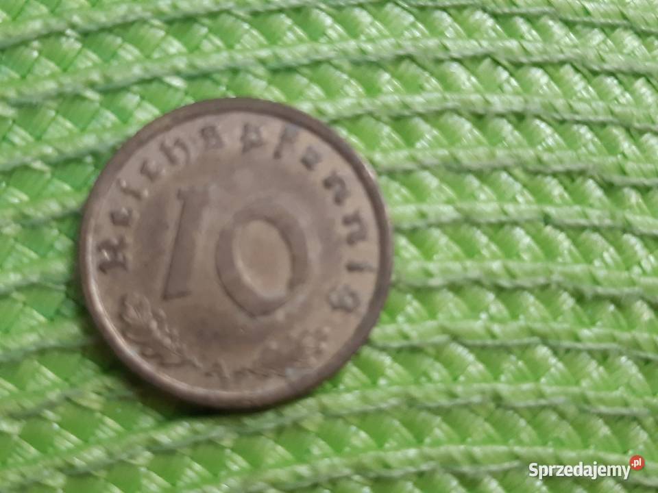 moneta Niemiec 10pf z 1938r podlaskie Łomża