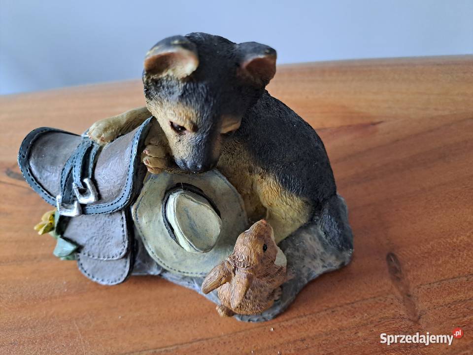 Figurka Ozdoba pies piesek zając siodło pies Warszawa