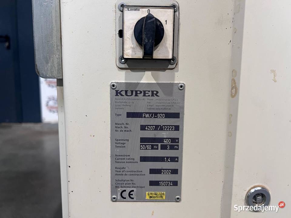 Spajarka do forniru Kuper FWJ 920 Juszczyn