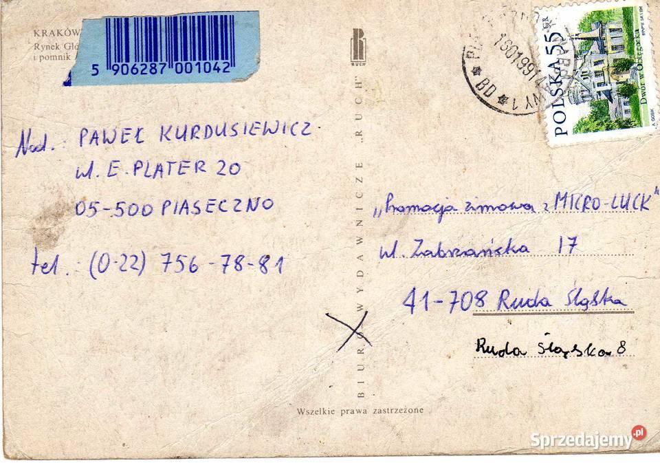 KRAKÓW RYNEK GŁÓWNY POMNIK ADAMA MICKIEWICZA