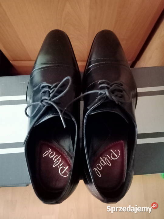 Półbuty skórzane wizytoweczarne Półbuty Łódź sprzedam