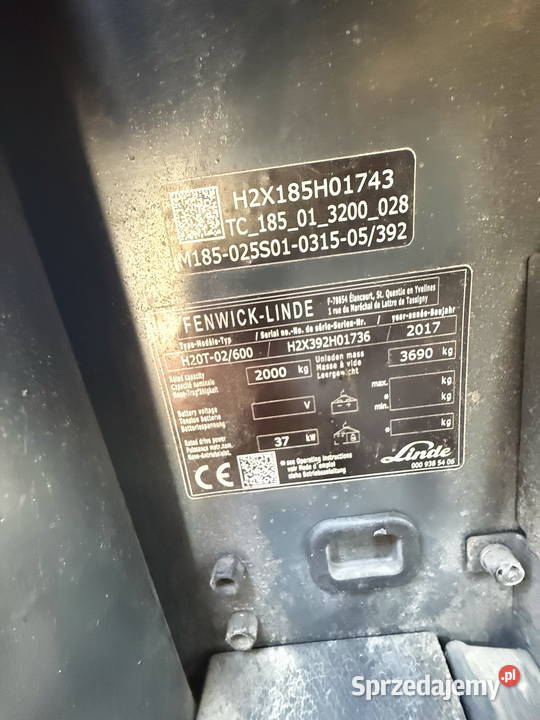 wózek widłowy LINDE H20T600 EVO LPG kabina klima Działoszyn