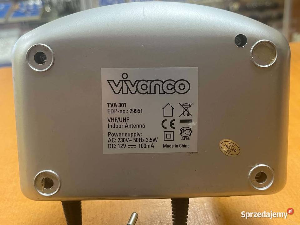 Antena Pokojowa Vivanco TVA 301 VHF UHF warmińsko-mazurskie Elbląg