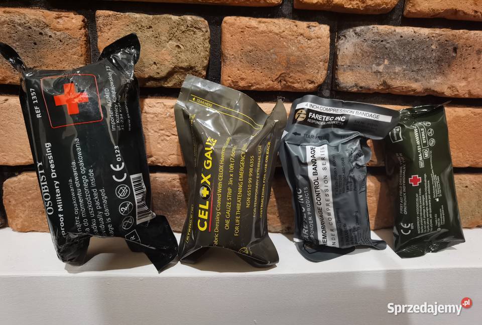 Opatrunki CELOX i inne zestaw Sporty strzeleckie i myślistwo Szczecin