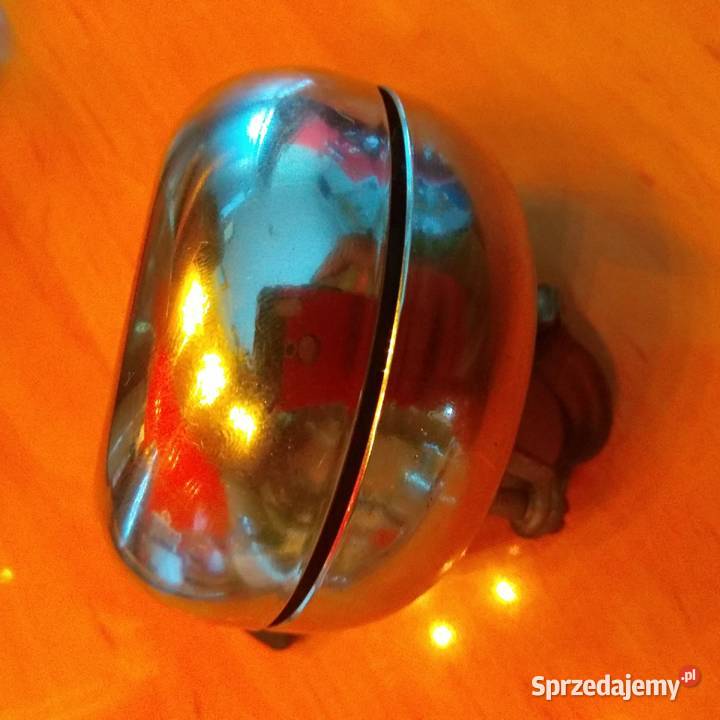 Duży dzwonek rowerowy retro vintage chromowana