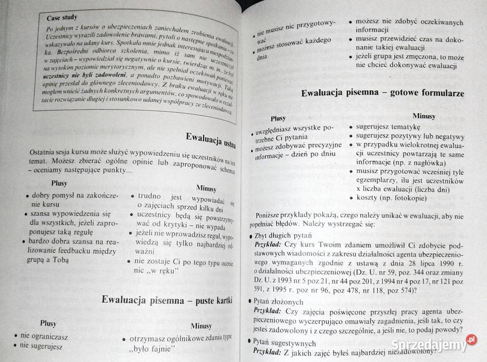 Szkolenie sprzedawców ubezpieczeń Andrzej Fesnak Rok wydania 1998 lubelskie Chełm