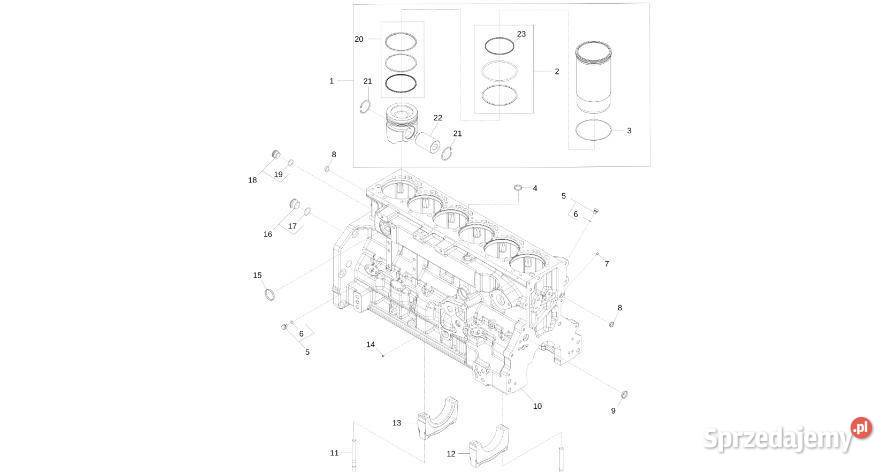 John Deere 9470RX Zespół bloku krótkiego