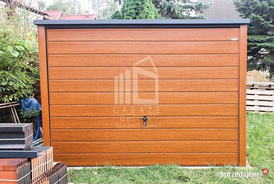 GARAŻ BLASZANY 3m x 5m poziom spad tył Brama Opole