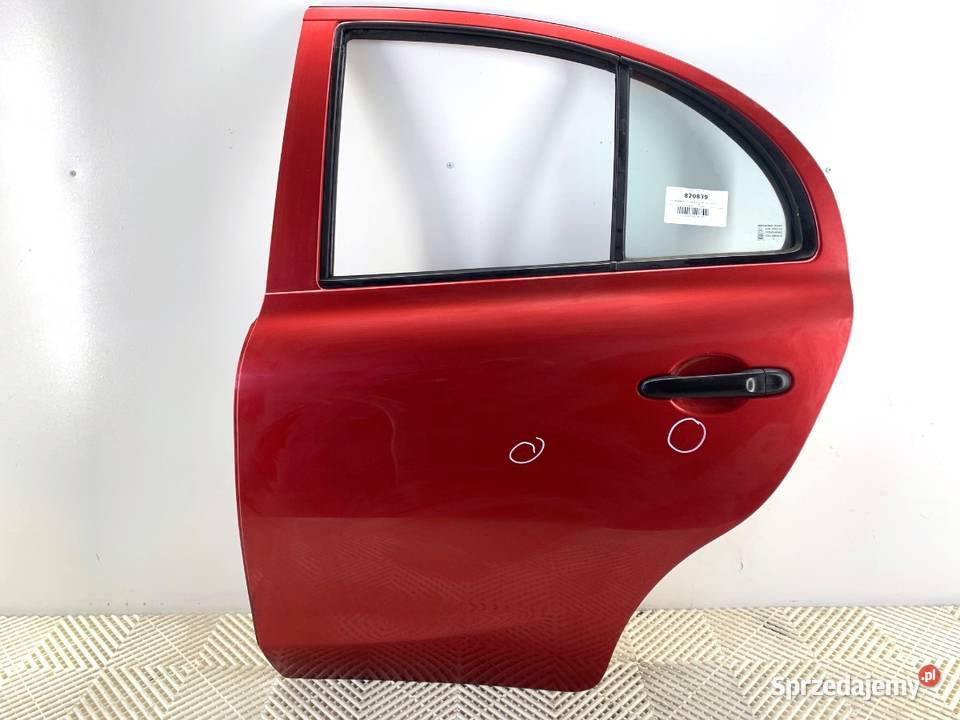 DRZWI LEWY TYŁ NISSAN MICRA K13 Hatchback RED sprzedam
