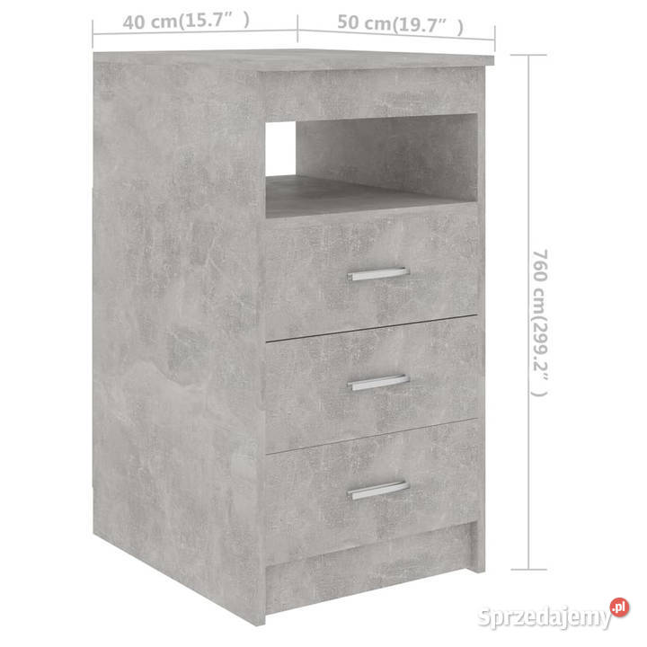 Komoda szarość betonu 40x50x76 materiał Warszawa sprzedam