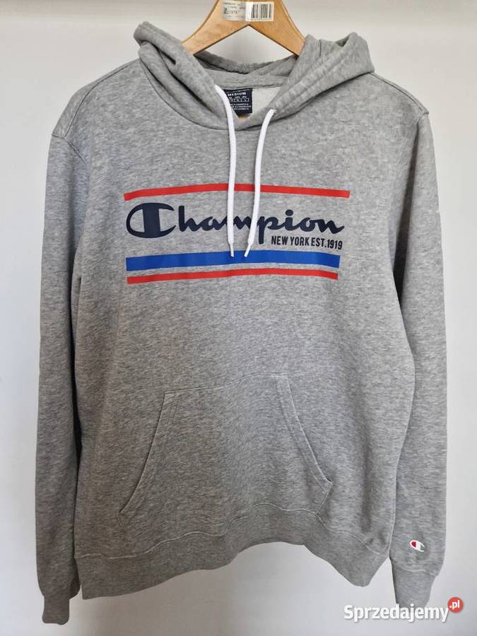 Champion Bluza z Kapturem kangurka M Szara Duże Kraków