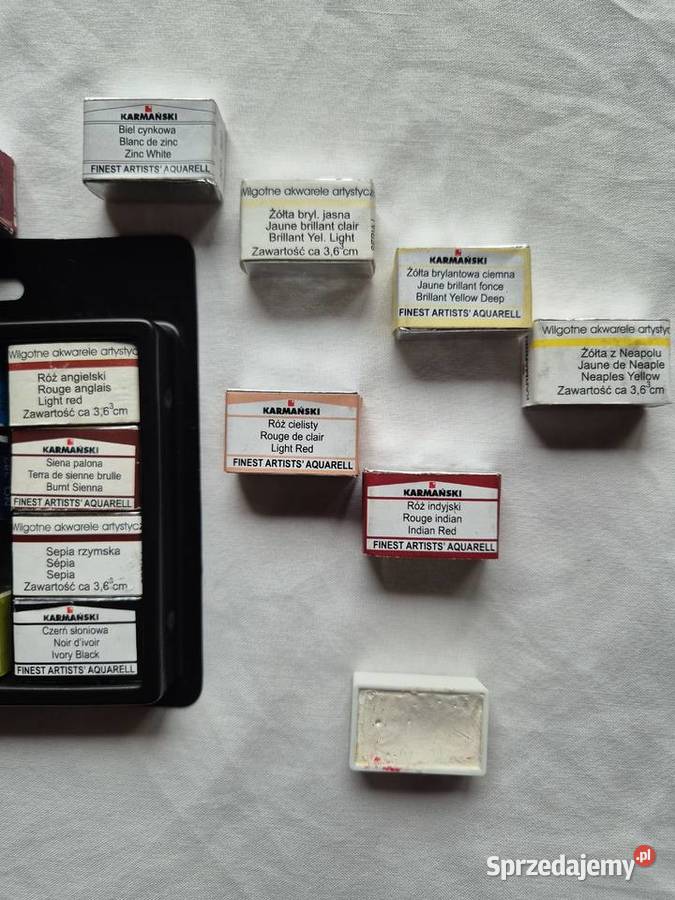 Akwarele Karmański 18 pełnych kostek NOWE Plus Brzesko
