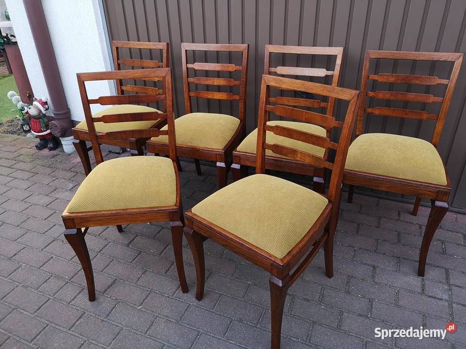 Krzesła ARTDECO 6 Sztuk Lata 2030 Stare Antyk