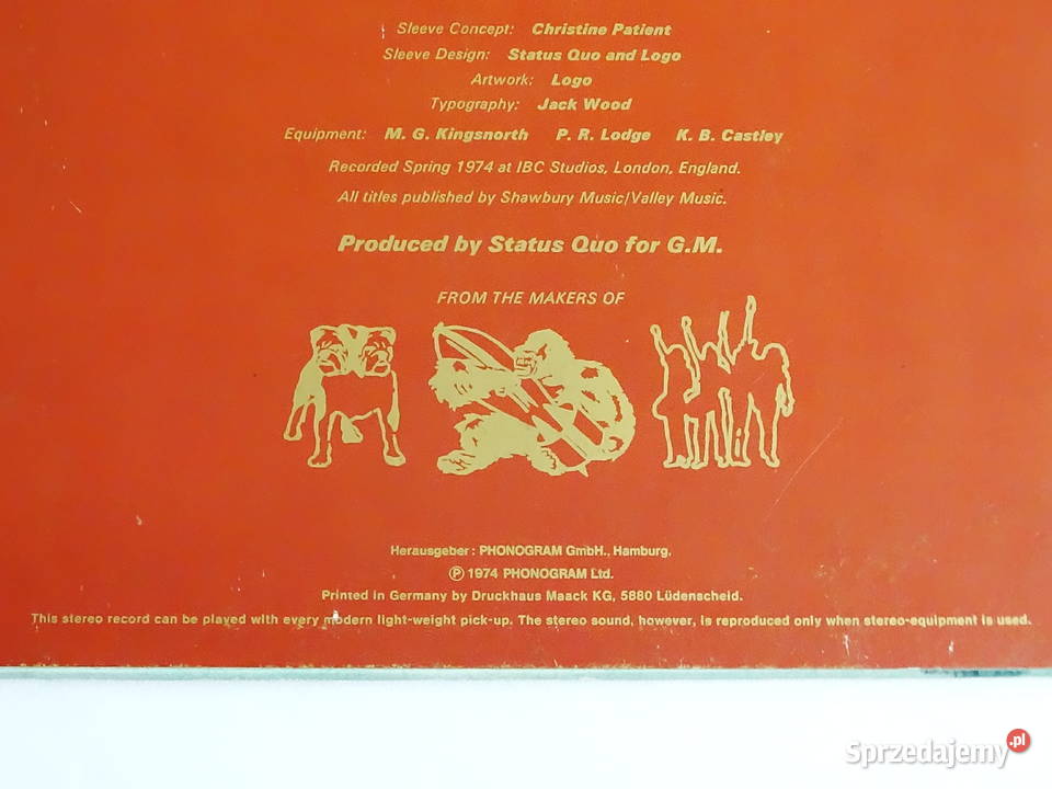 STATUS QUO Quo Winyl 1974 Vertigo 6360 106 Biłgoraj