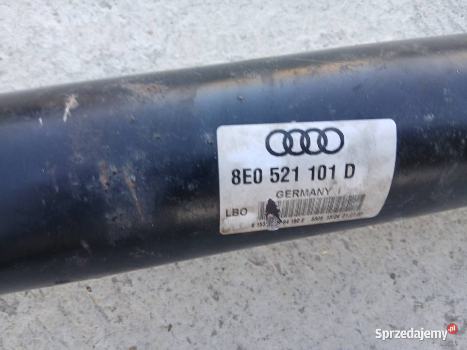 Wał napędowy 8E0521101D Audi A4 B6 25TDI 30 Szczerbice