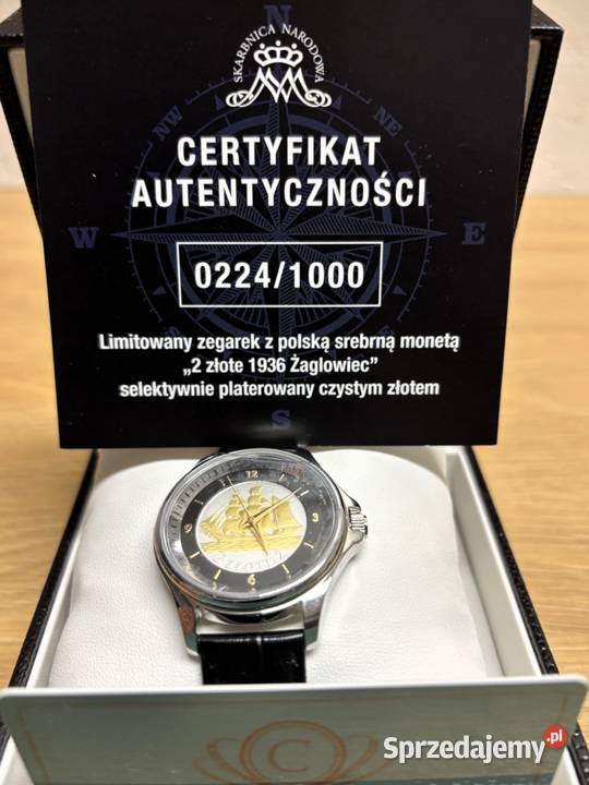 Męski zegarek kolekcjonerski 2 złote 1936 zachodniopomorskie Szczecin