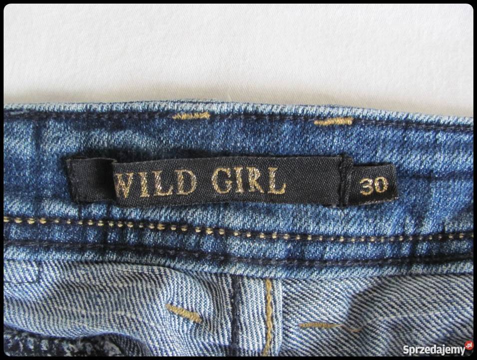 Spodnie jeansowe damskie rozmiar 30 pasują na 38