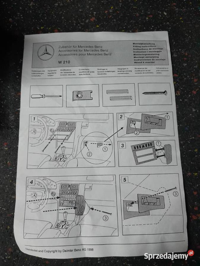 Mercedes W210 uchwyt na telefon B67876281 kuda Gdańsk
