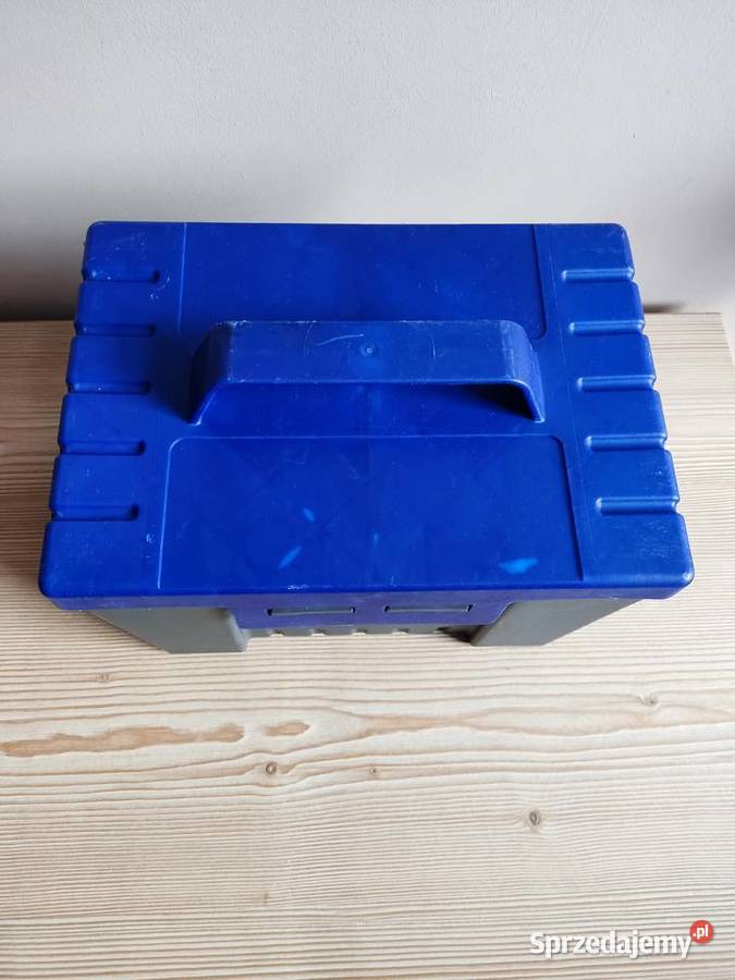 Skrzynka plastikowa uniwersalna szaro niebieska Głuchołazy