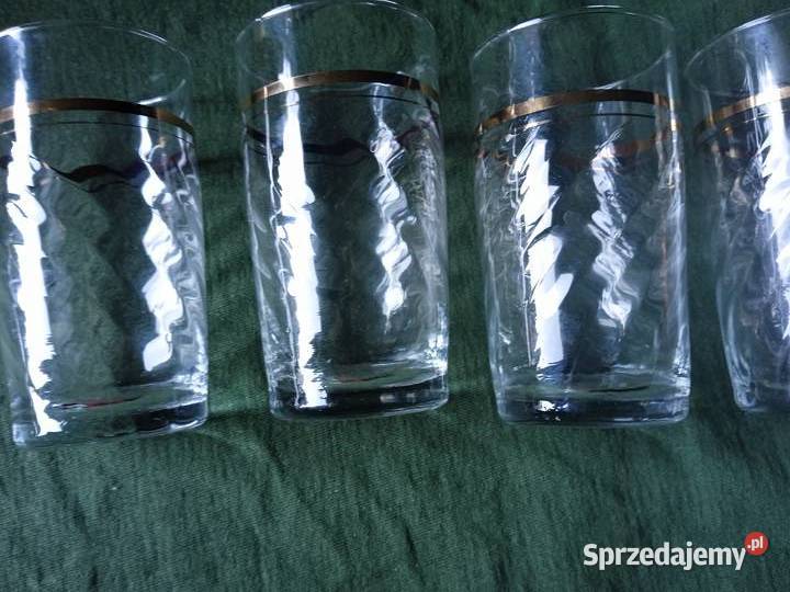 Komplet 5 szklaneczek literatek PRL Koźminek