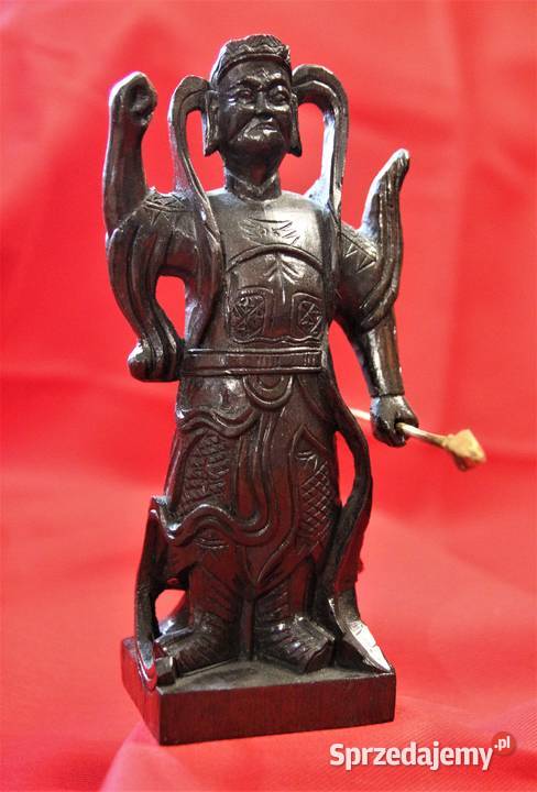 Wojownik Drewniana rzeźba Figura dalekowschodnia Sokółka