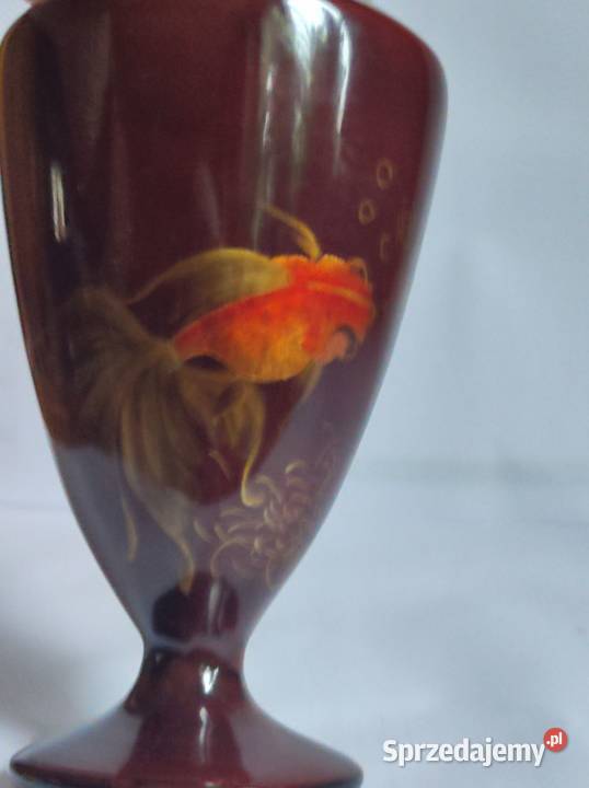 złote rybki wazon czara puchar flakon z laki sprzedam