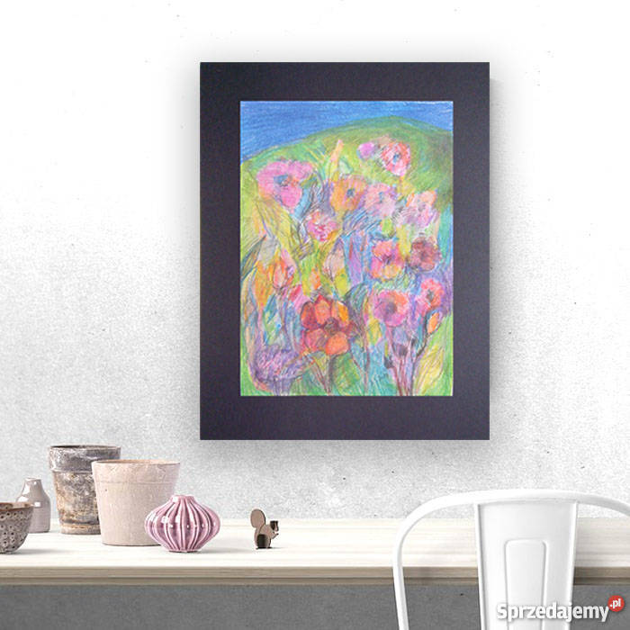 Łąka obrazekkolorowy obrazek z kwiatamikwiaty Katowice