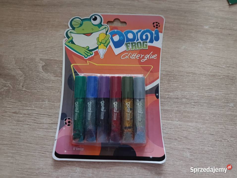 Klej z brokatem kolorowym 6 sztuk Kwidzyn