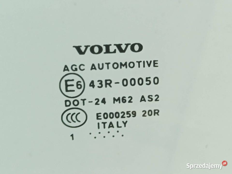 SZYBA DRZWI LEWA 12 R 3D AGC AUTOMOTIVE Volvo Rok produkcji 2012