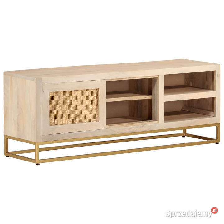 Szafka pod TV 110x30x40 lite drewno mango i Pozostałe Dom i Ogród