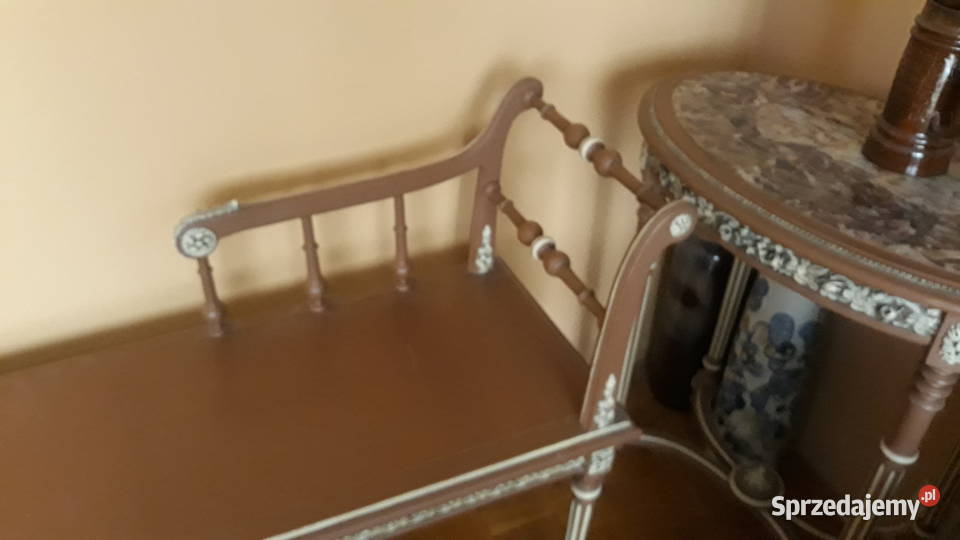 Lawa i stolik z blatem marmurowym Meble Antyki, Sztuka, Kolekcje dolnośląskie Wrocław