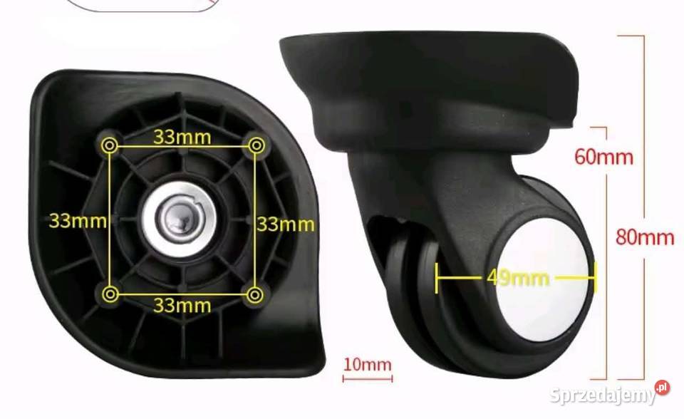 2 nowe gumowe kółka do walizki model w003