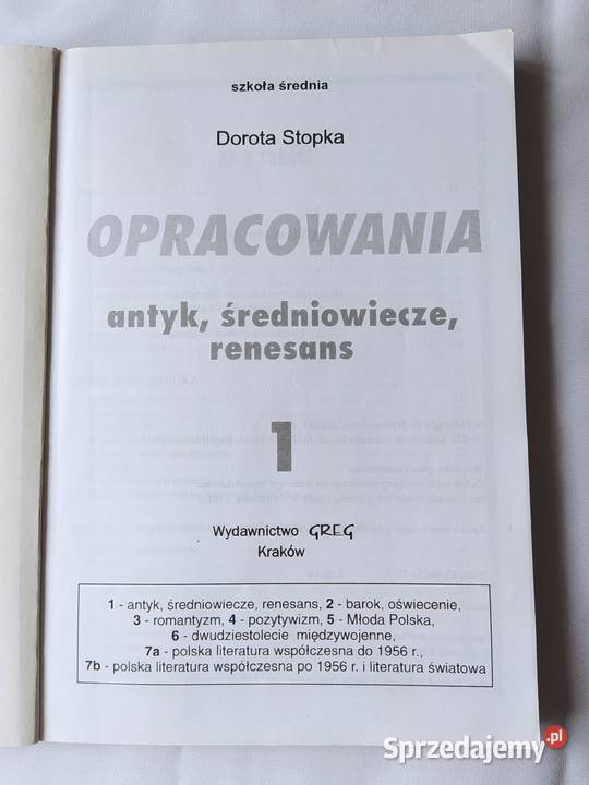 OPRACOWANIA antyk średniowiecze renesans Hajnówka