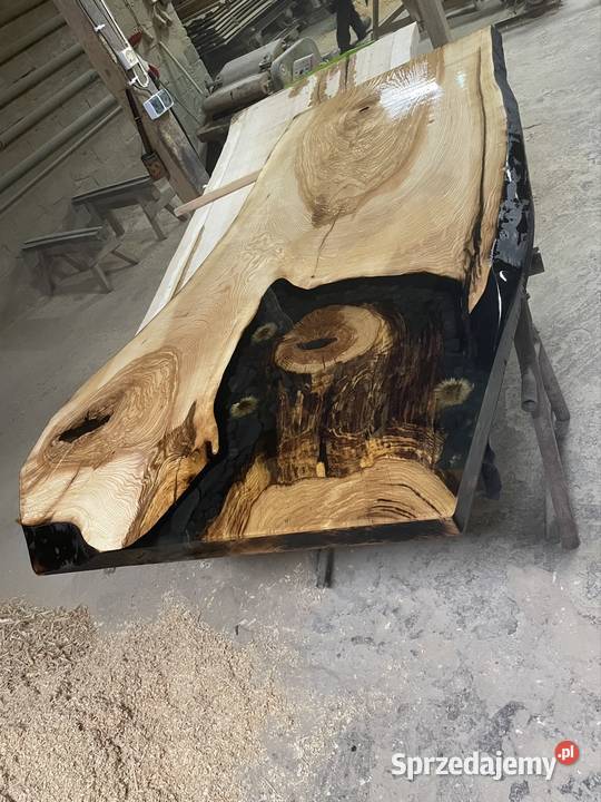 Stół monolit jesion 200 x 104 z żywicą mazowieckie Przysucha
