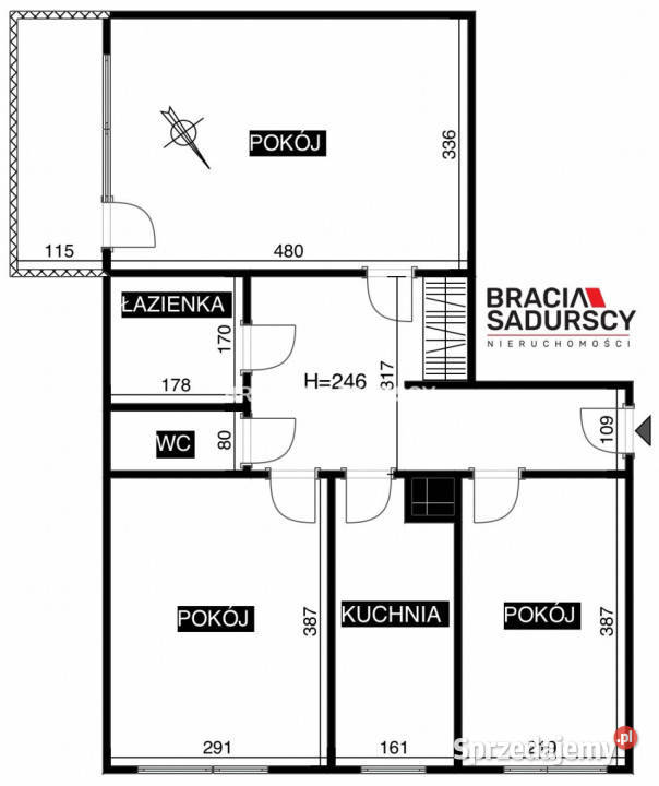 Sprzedam mieszkanie 58m2 3pokojowe Kraków Sprzedaż sprzedam