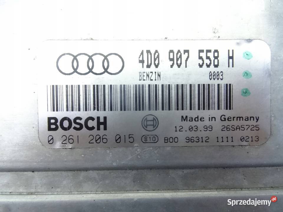 4D0907558H AUDI A8 D2 9902 STEROWNIK SILNIKA Przemęt