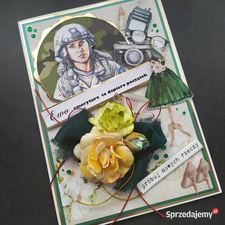 Kartki z tytprzejścia na emeryturę Rękodzieło sprzedam